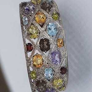 Sterling & Gem Stone Bracelet